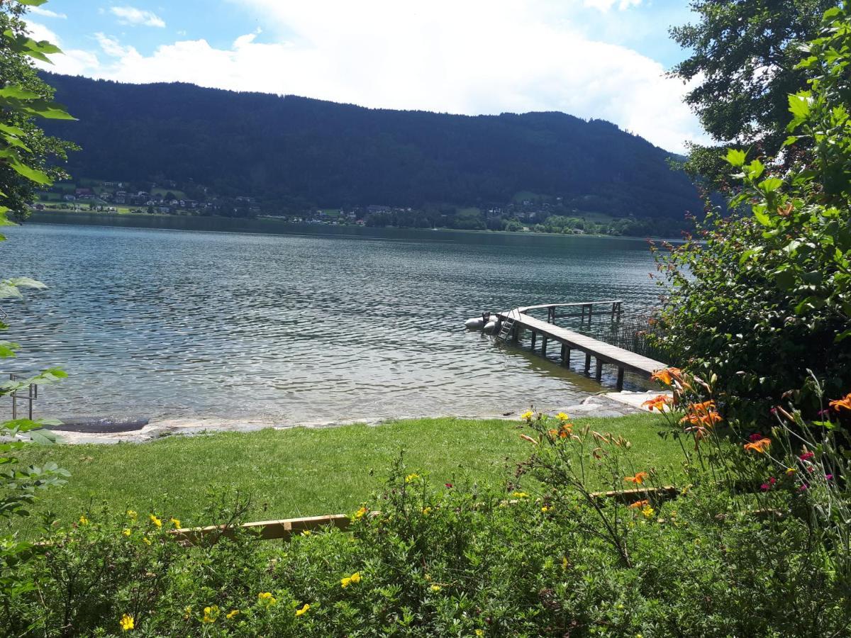 Maren Seeblick Appartement Haus Haensel&Gretel Direkt Am Ossiacher See Mit Hallenbad Stiegl Esterno foto