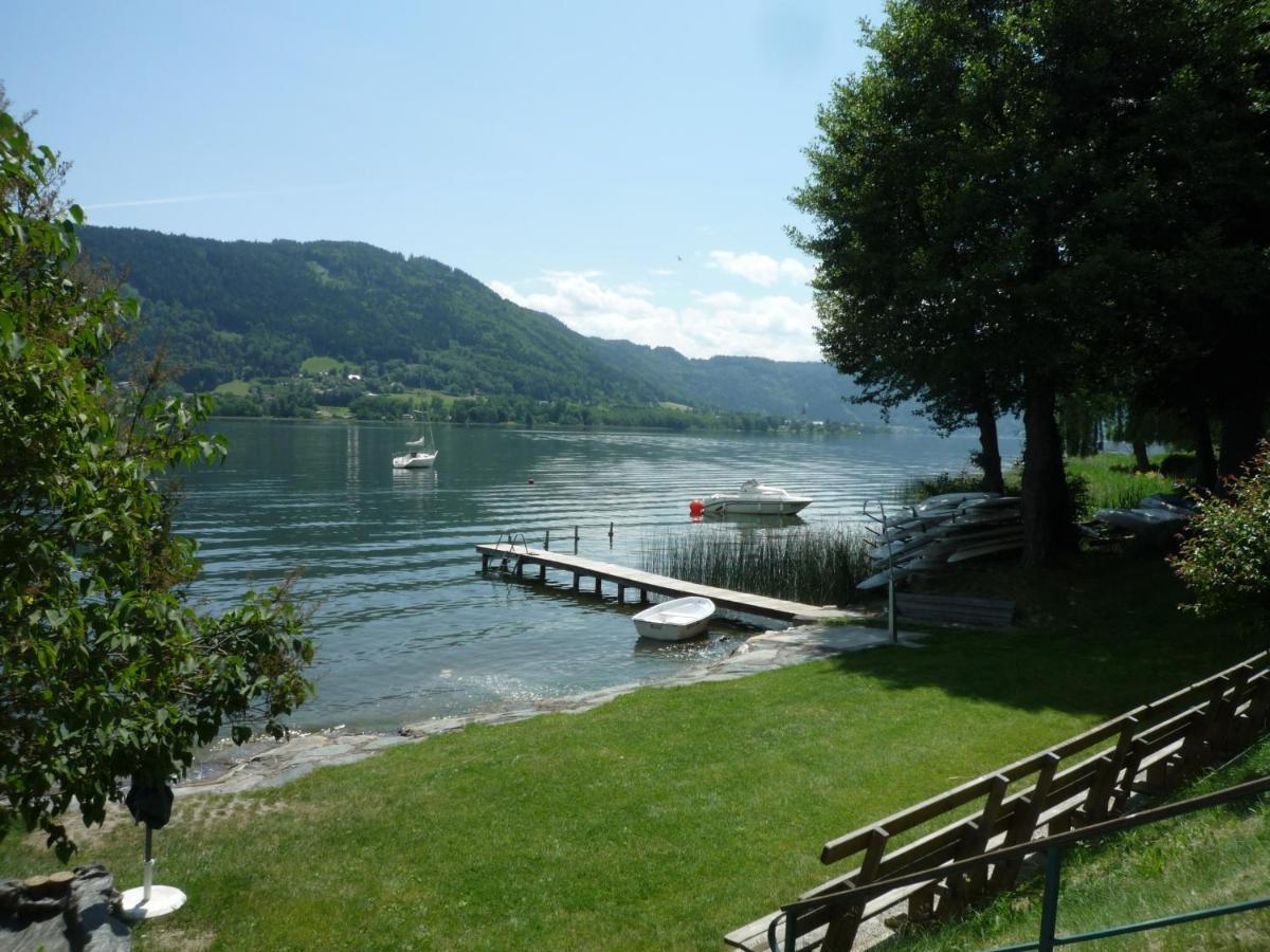 Maren Seeblick Appartement Haus Haensel&Gretel Direkt Am Ossiacher See Mit Hallenbad Stiegl Esterno foto