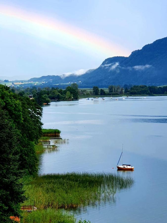 Maren Seeblick Appartement Haus Haensel&Gretel Direkt Am Ossiacher See Mit Hallenbad Stiegl Esterno foto